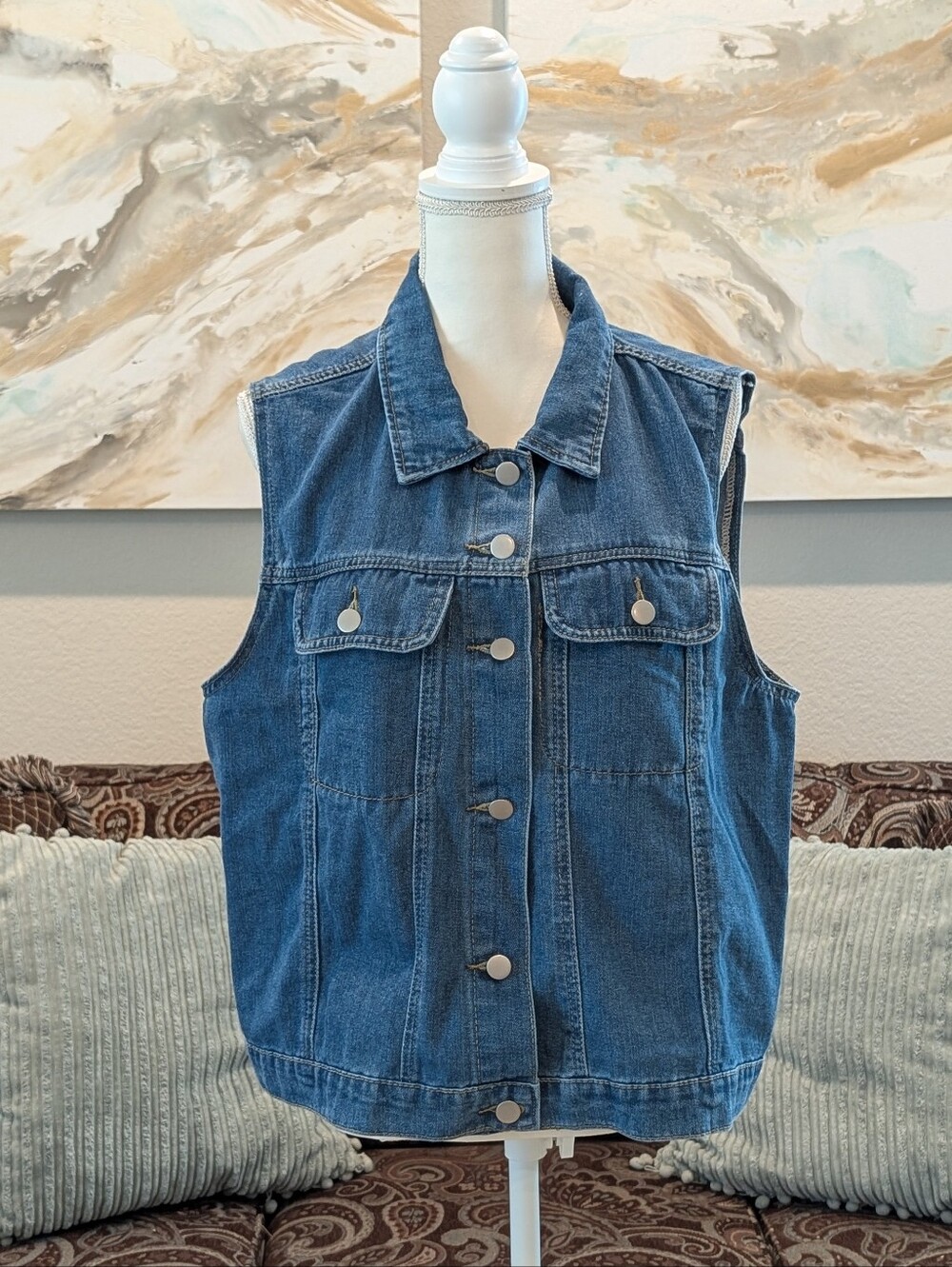 Blue Denim Vest